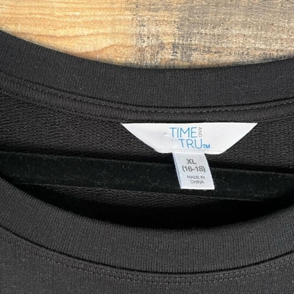 Time and Tru Black‎ Tiered Long Sleeve Dress Size Small - Picture 3 of 13